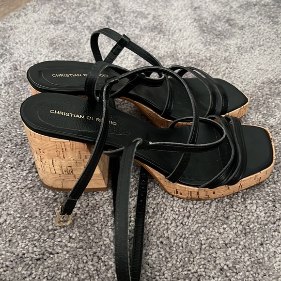 christian di riccio ankle wrap heels/sandal - Picture 2 of 2